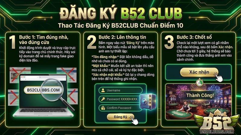 3 bước điền form đăng ký b52club siêu tốc trên máy tính và điện thoại