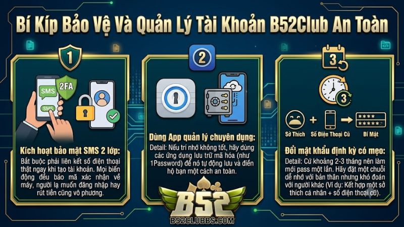 Mẹo bảo mật tài khoản game B52 Club không bị mất